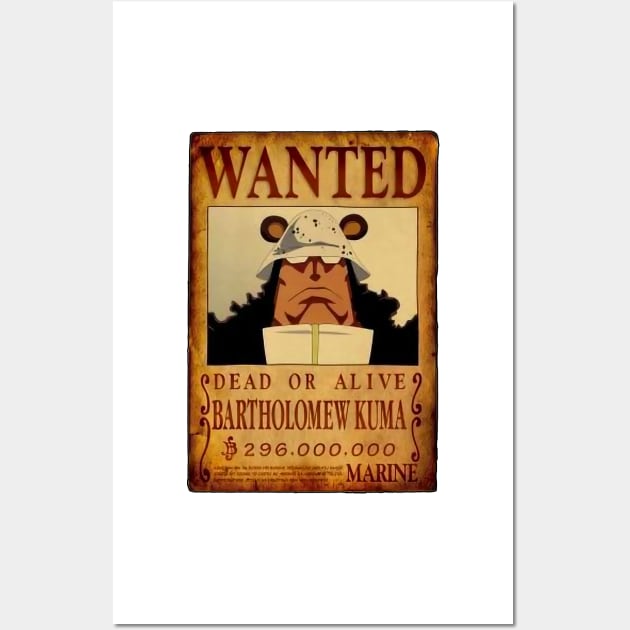 Bartholomew Kuma Wanted Poster Wall Art by ManimeXP